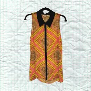 Decree, XL | Semi Sheer Baggy Blouse Tank With Angels